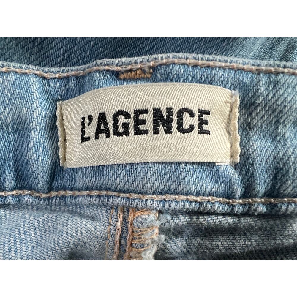 L'AGENCE WOMENS SIZE 30 MILANA LOW RISE STOVEPIPE OLYMPIA LIGHT BLUE NEW - Picture 10 of 13
